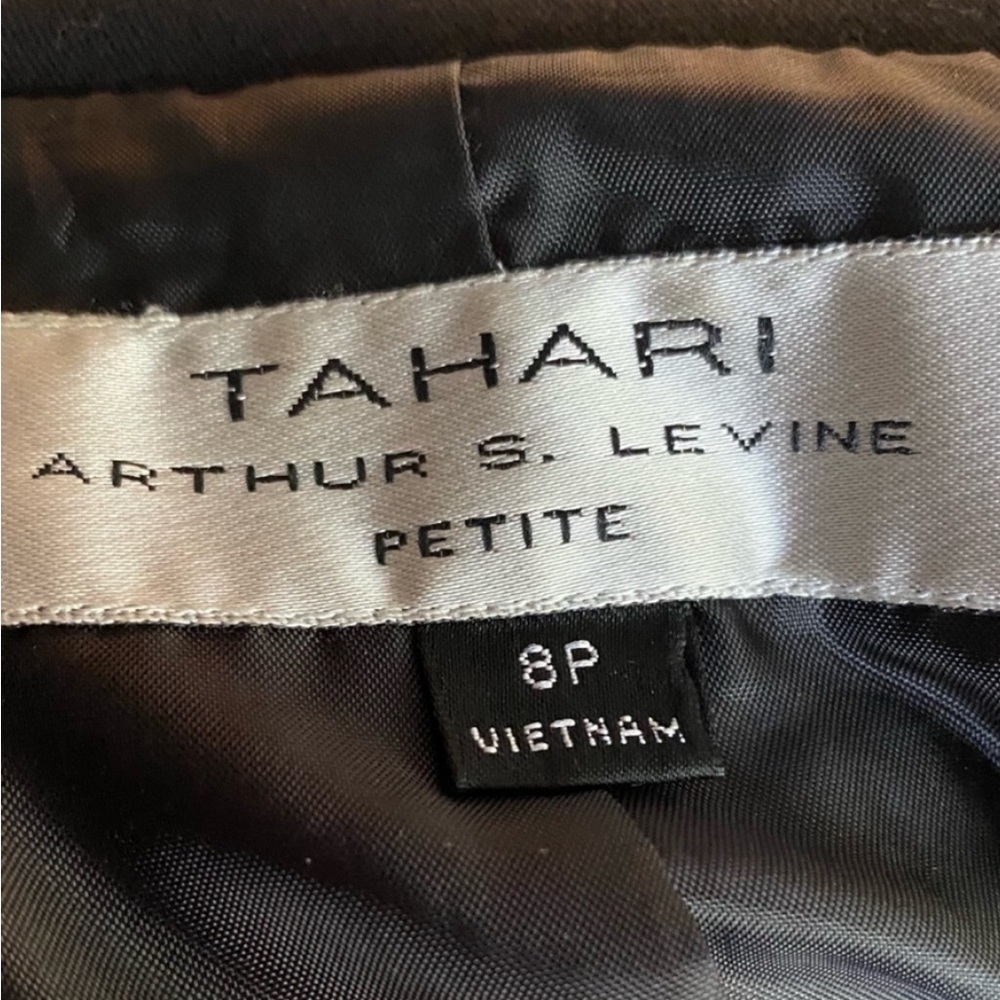 Tahari Arthur S. Levine Black Blazer 8 Petite - Picture 10 of 12